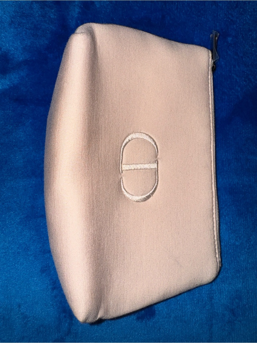 Dior Light Pink Embroidered CD Cosmetic Pouch - Picture 2 of 8